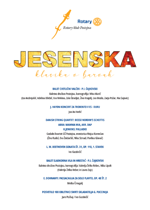 Jesenska klasika_programski list